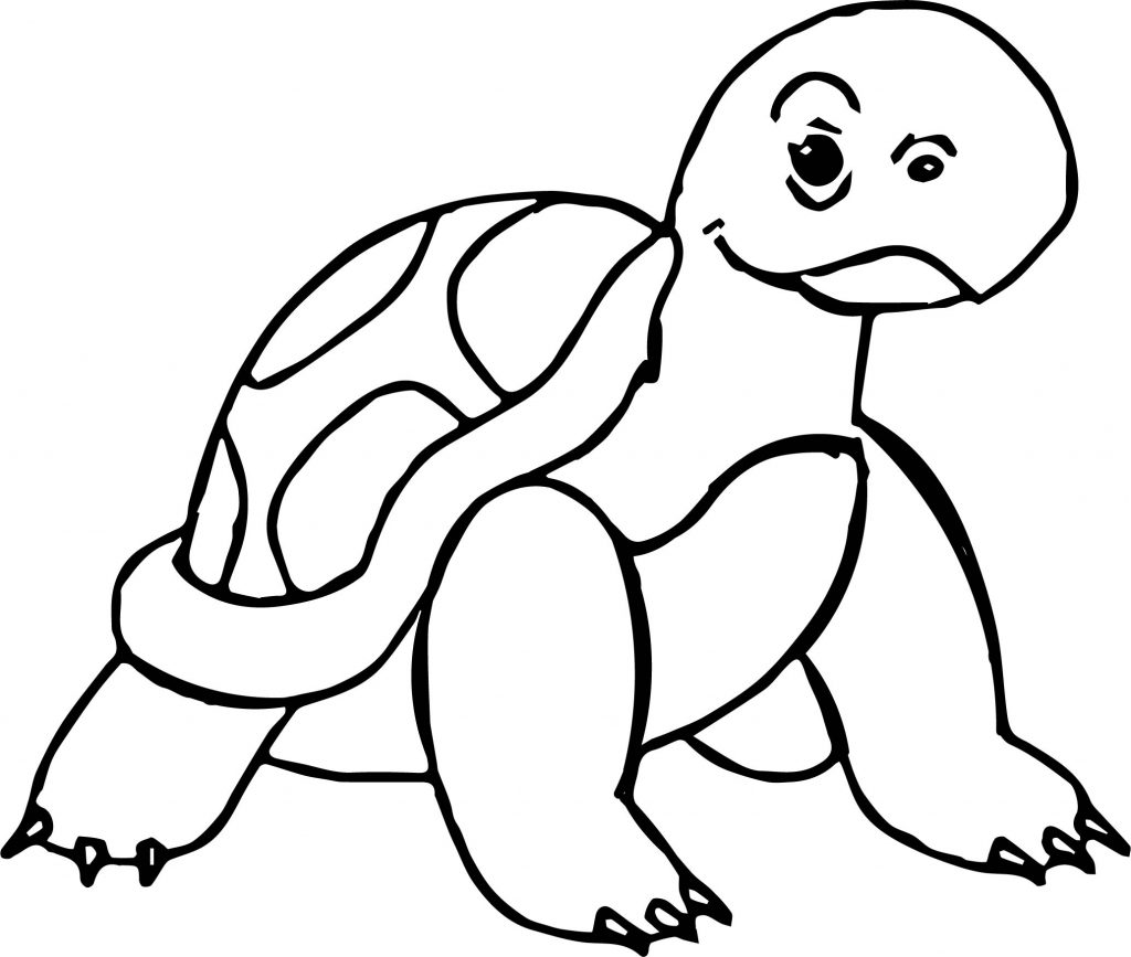 Slowly Tortoise Turtle Coloring Page - Wecoloringpage.com