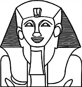 Smile Ancient Egypt Statue Coloring Page