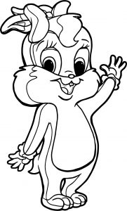 Warner Bros Baby Looney Tunes Girl Rabbit Hello Coloring Page