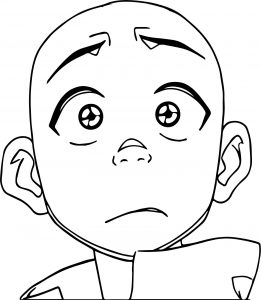 Aang Face Avatar Coloring Page