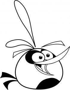 Angry Bird Normal Orange Bird Coloring Page