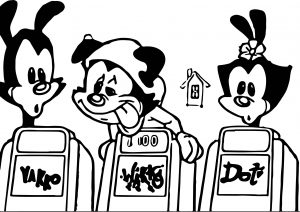 Animaniacs Education Feature Image Coloring Page
