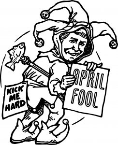 April Fool Man Coloring Page