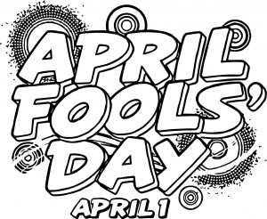 April Fool Text Coloring Page