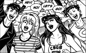 Archie Ramones Hey Ho Lets Go Coloring Page