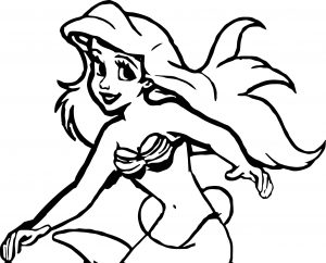 Ariel Mermaid Play Coloring Page