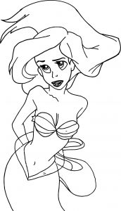 Ariel Mermaid What Coloring Page