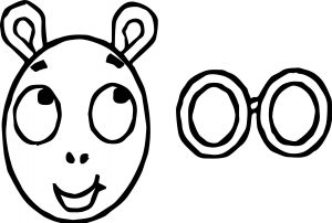 Arthur And Glasses Coloring Page