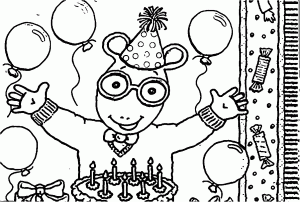 Arthur Party Coloring Page