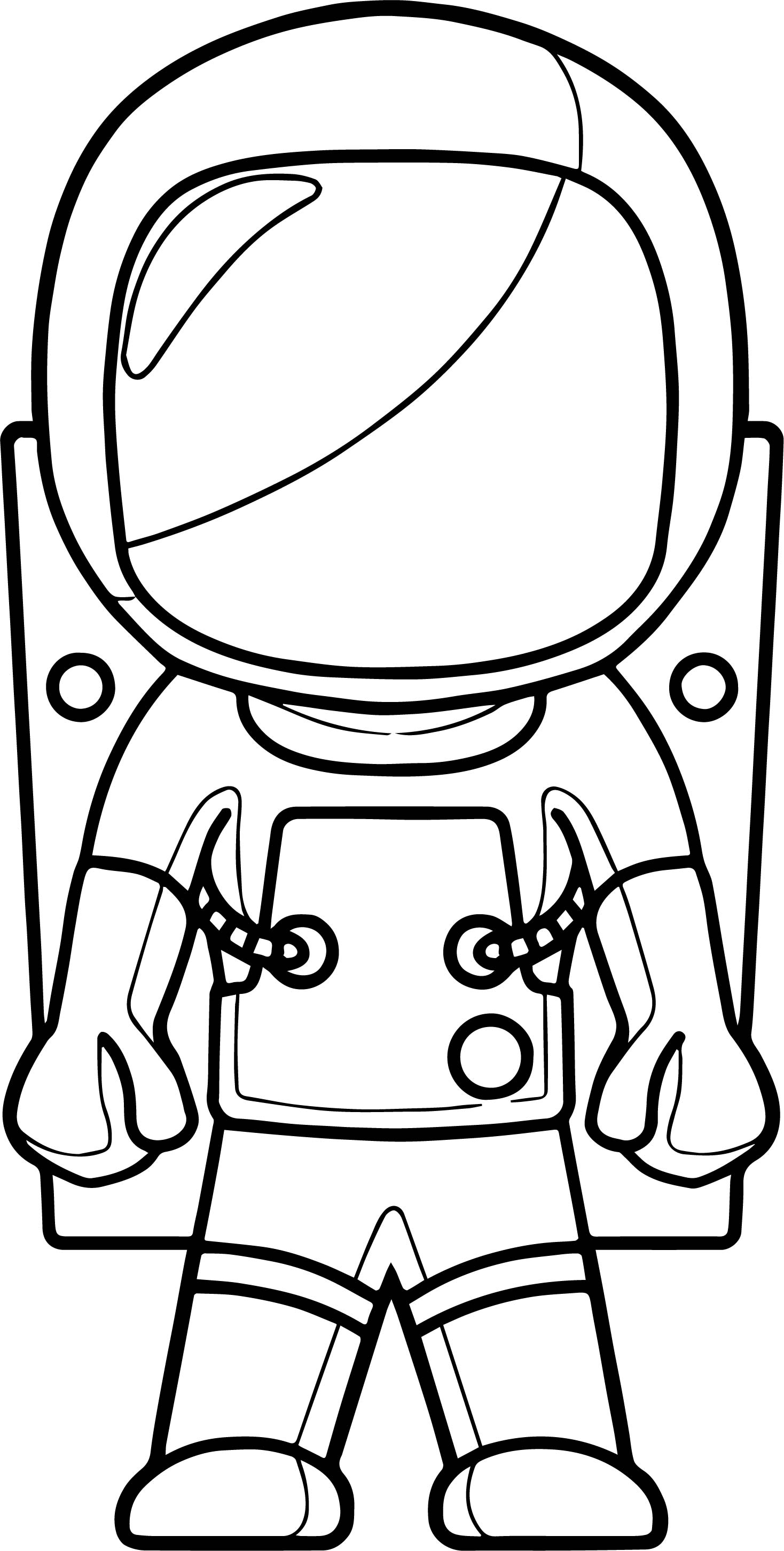 Astronaut Front View Coloring Page Wecoloringpagecom