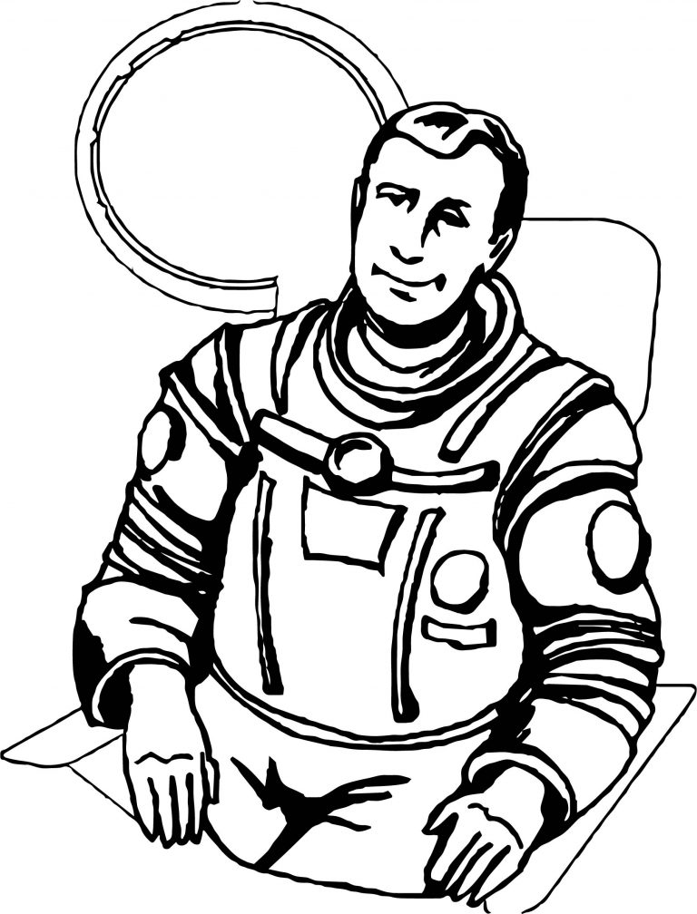 Astronaut Man In Rocket Coloring Page - Wecoloringpage.com