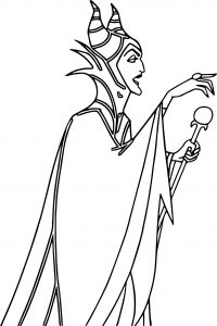 Aurora Maleficent Side Coloring Page