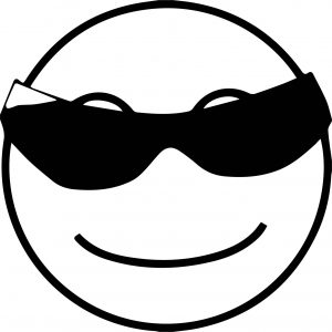 Awesome Black Glasses Coloring Page