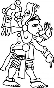 Aztec Idol Coloring Page