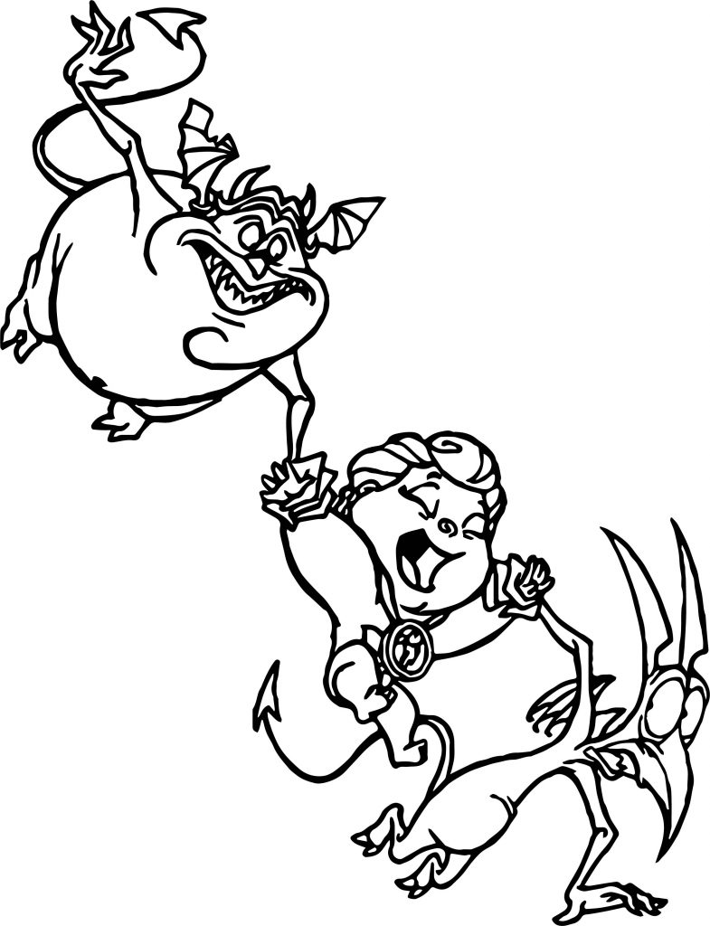 Baby Hercules And Baby Pegasus Creatures Coloring Pages