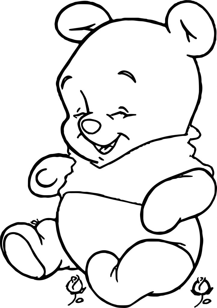 Baby Pooh Smile Coloring Page - Wecoloringpage.com