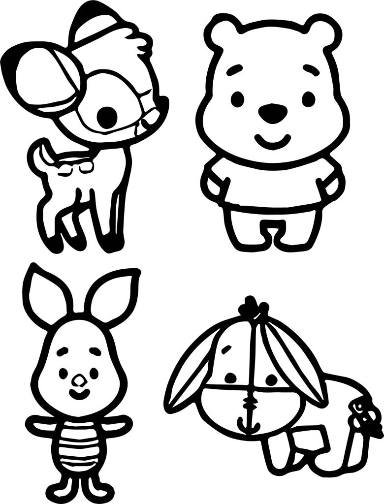 Baby Winnie The Pooh Disney Coloring Page - Wecoloringpage.com