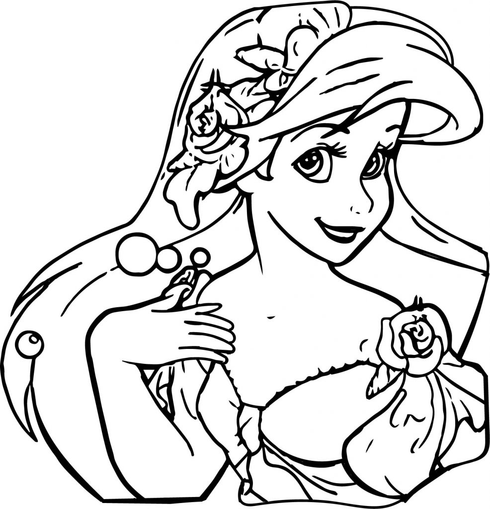 Beauty Ariel Mermaid Coloring Page | Wecoloringpage.com