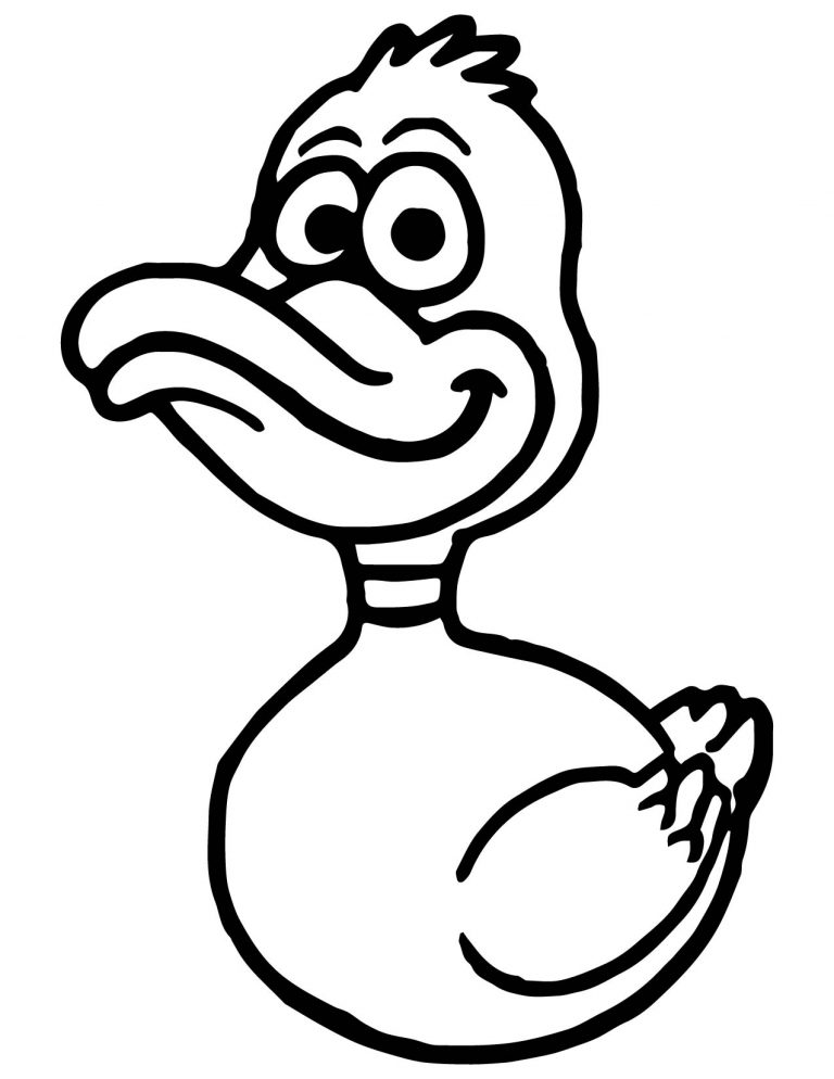 Cartoon Cute Duck Coloring Page - Wecoloringpage.com