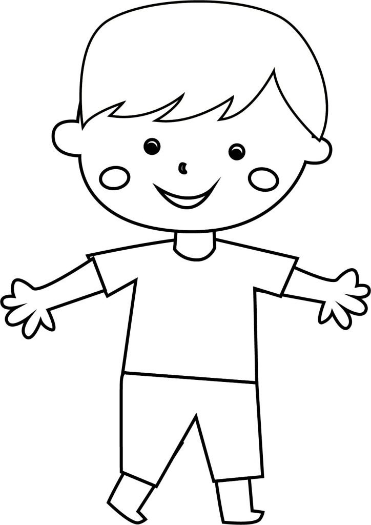 Child Boy Stop Coloring Page - Wecoloringpage.com