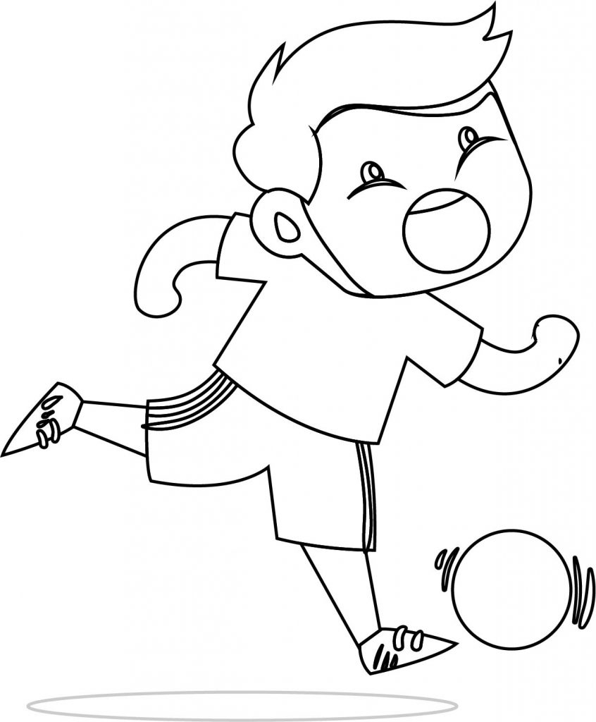 Children Playing Ball Coloring Page - Wecoloringpage.com