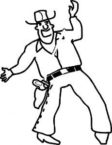 Cowboy Dance Coloring Page