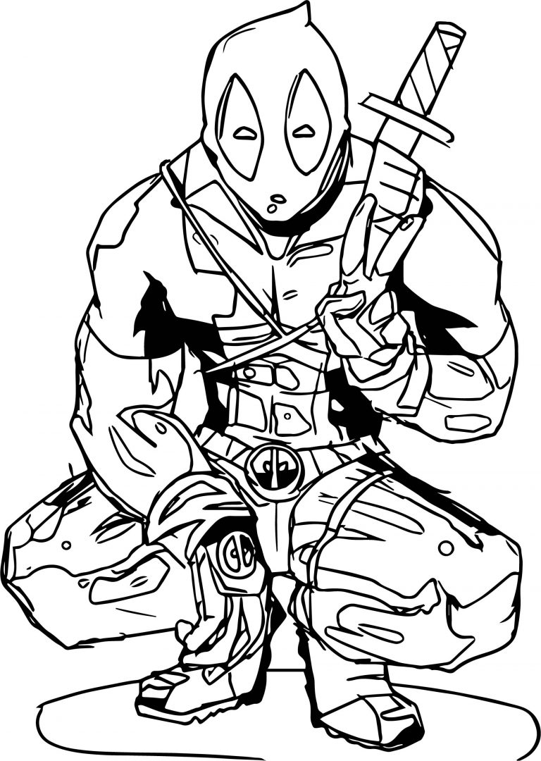 Deadpool Peace Coloring Page - Wecoloringpage.com