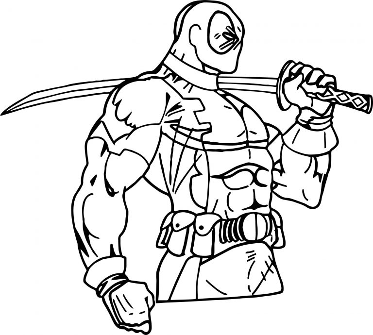 Deadpool Side View Coloring Page - Wecoloringpage.com