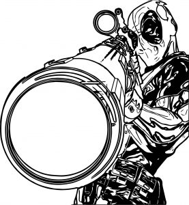 Deadpool Sniper Coloring Page