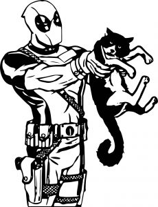 Deadpool This Cat Coloring Page
