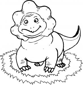 Dinosaur Front View Coloring Page