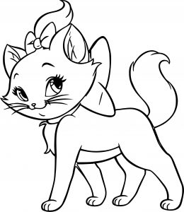 Disney The Aristocats Cat Walking Coloring Page