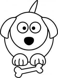 Dog Cartoon Coloring Page