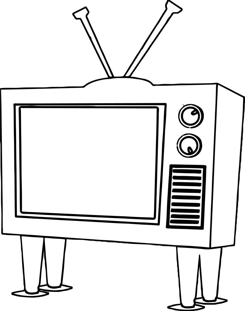 Funky Old TV Coloring Page - Wecoloringpage.com