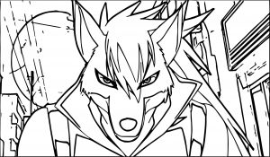 Glitter Force Wolf Coloring Page