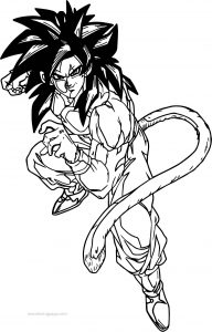 Goku Monkey Style Fight Coloring Page
