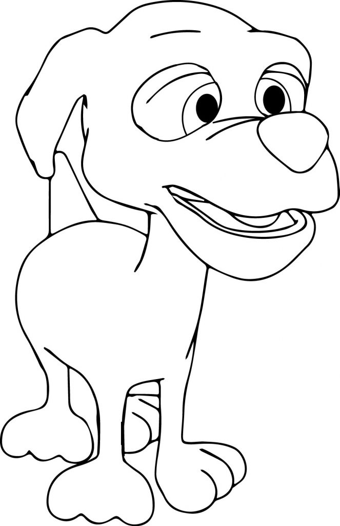 Happy Dog Coloring Page - Wecoloringpage.com