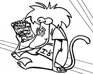 I R Baboon S To Do List Coloring Page