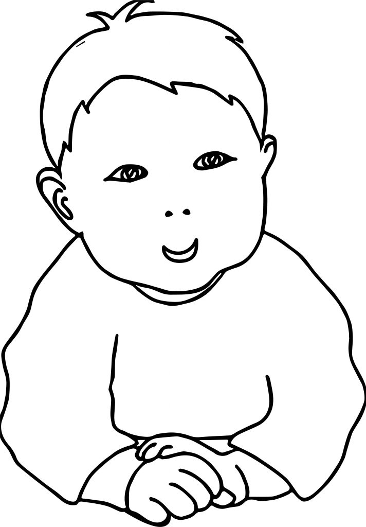 Infant Baby Boy With Jammies Coloring Page - Wecoloringpage.com