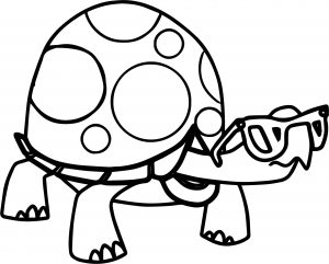 Juicy Tortoise Turtle Coloring Page
