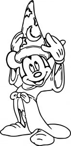 Magic Mickey Mouse Hat Coloring Pages