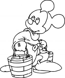 Mickey Fantasia Bucket Coloring Pages