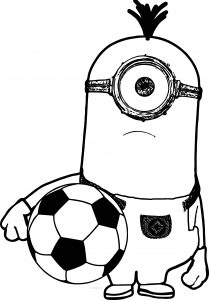 Minion Or Minions Soccer Selfie Photo Coloring Pages