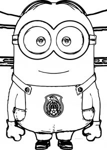 Minion Soccer Player Front View Coloring Pages