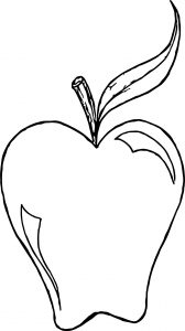 One Apple Coloring Page