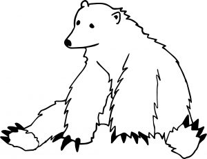 One Bear Coloring Page