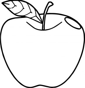 One Just Apple Coloring Page