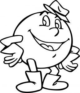 Pacman Pac Man Hat Coloring Page