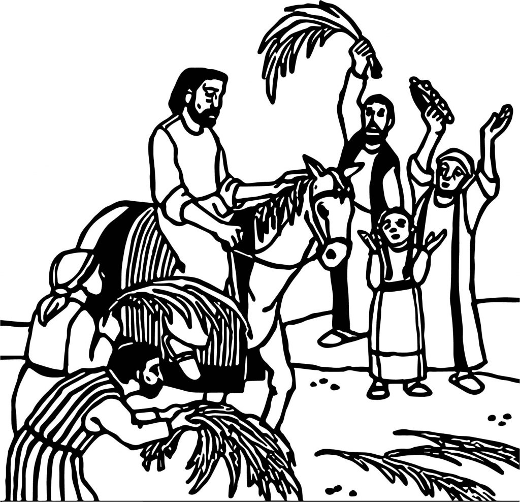 Passion Palm Sunday Projection Coloring Page - Wecoloringpage.com