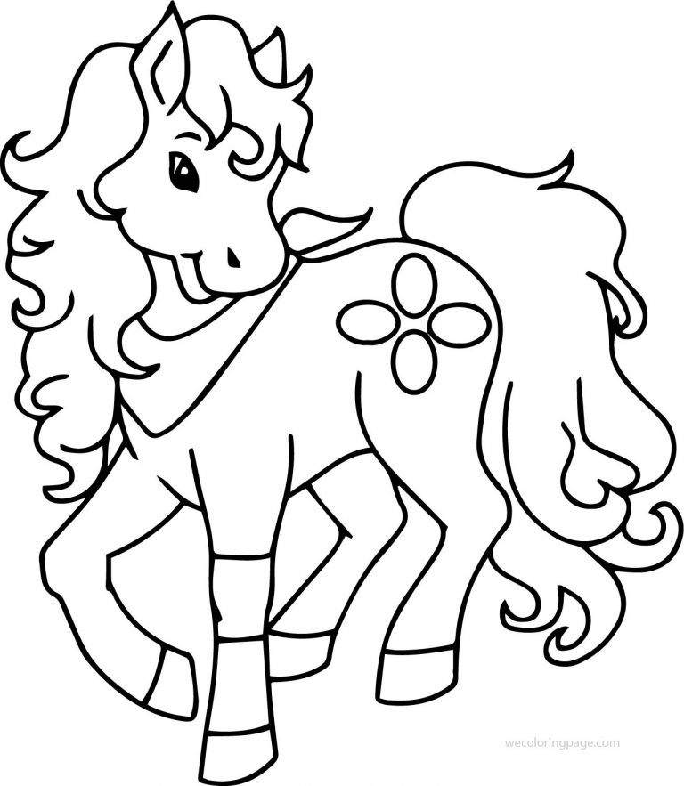 Pony Horse Cute Free Download Coloring Page | Wecoloringpage.com